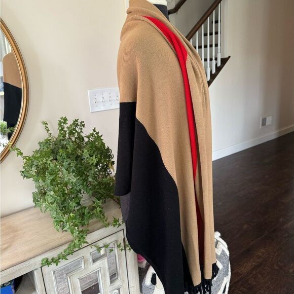 Black red and camel wrap one size - Picture 3 of 4